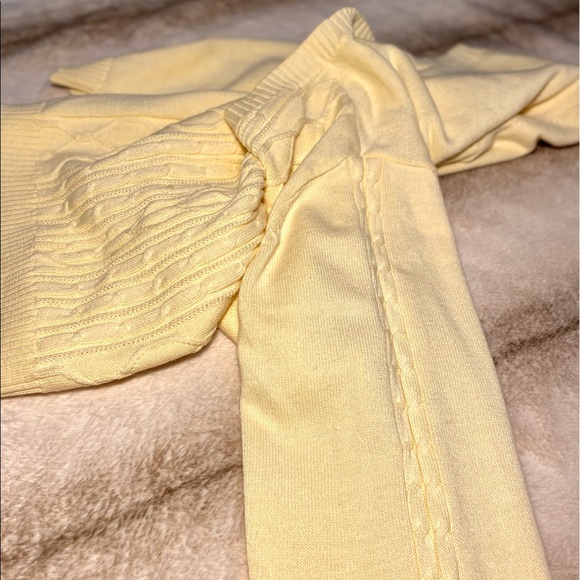 Karen Scott yellow Cotton v neck sweater pullover front buttons - Picture 4 of 9